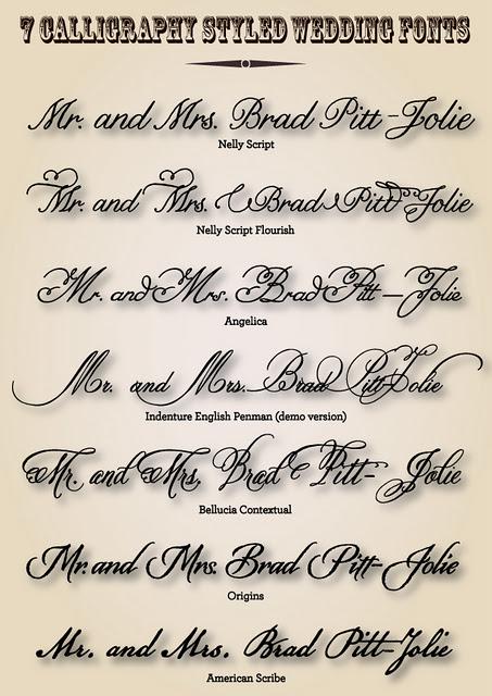 7 Calligraphy Styled Wedding Fonts - Paperblog