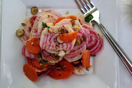 Food: Asian Striped Beet and Carrot Salad.