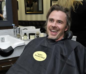 Sam Trammell and Kevin Alejandro attend The Art of Shaving