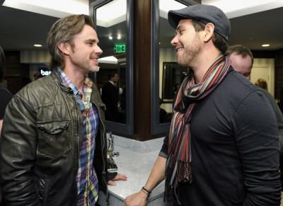 Sam Trammell and Kevin Alejandro attend The Art of Shaving