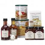 For the cook! Stonewall Kitchen Breakfast Gift Set who can resist delicious pancakes, blueberry waffles, cinnamon apple jelly and vermont maple syrup. This may very well get you breakfast in bed! visit www.stonewallkitchens.com for a variety of gift baskets and other items for the cook in your life prices range from $39.99 - $120.00