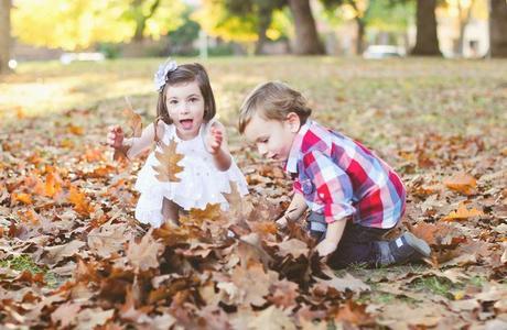 kids & leaves, a perfect combo.