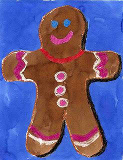 Watercolor Gingerbread Cookie