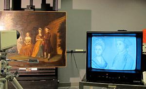 Examining the Williams painting with IRR