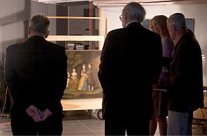 Experts examine the Williams painting