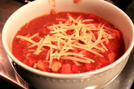 Spicy Tomato, Bean and Veggie Soup