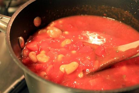 Spicy Tomato, Bean and Veggie Soup