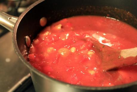 Spicy Tomato, Bean and Veggie Soup