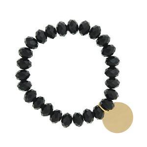 black shimmer beaded bracelet 