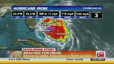 TODAY SHOW REPORT HURRICANE IRENE HEADS TOWARDS US COAST !