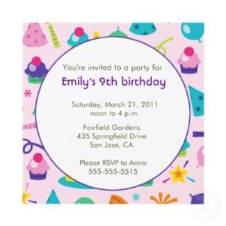 Birthday invitation invitation