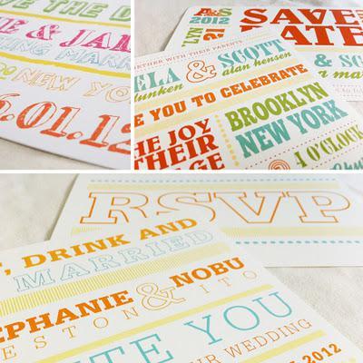 2012 Wedding Paper Trend Watch #3: Font Design