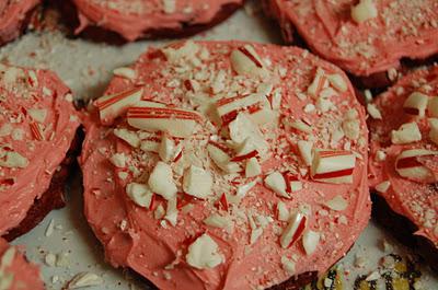 Red Velvet Peppermint Cookies