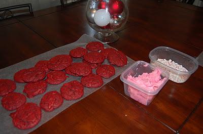 Red Velvet Peppermint Cookies