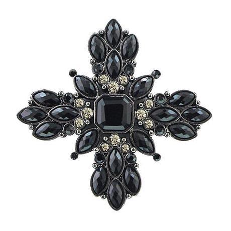 Victoria Black Vintage Brooch