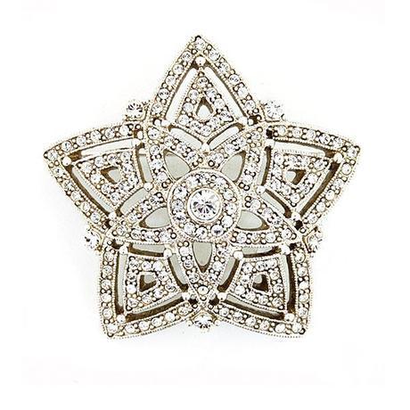 swarovski crystal star brooch