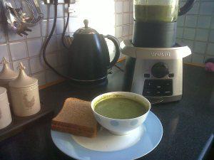 Sprout and potato soup