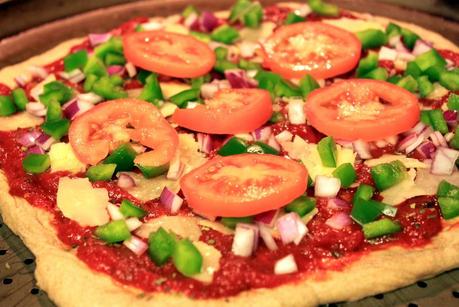 Green Pepper and Onion Pizza