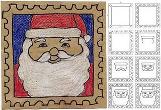 How To Draw a Santa Stamp