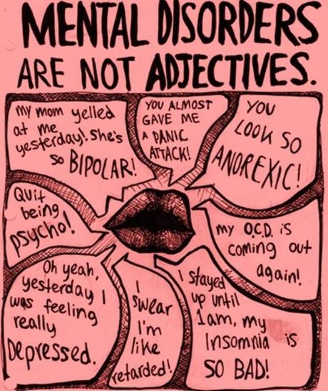 Mental disorders are NOT adjectives!