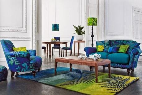 Blue Sofa Set