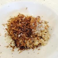 Khichdi Risotto with mushrooms, morels and fresh truffles