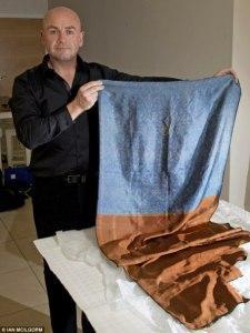 Russell Edwards with supposed Ripper shawl
