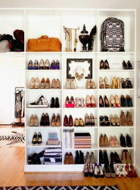 Love this!! Shoes, bags and jewelry would work in this...10 Clever and Easy Ways to Organize Your Shoes