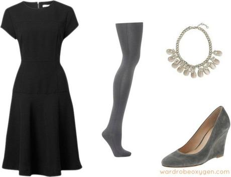 wedge shoes with tights dress how to wear