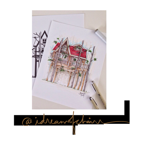 Treehouse illustration on #instagram by @idreamofchairs http://wp.me/p38cMm-3VI