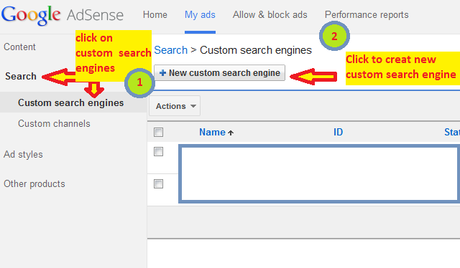 Image: How to setup Google Custom Search Engine step 1