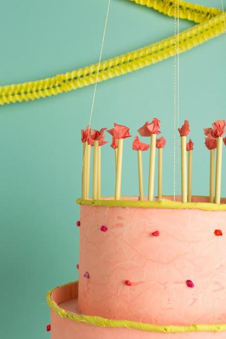 DIY Birthday cake chandelier