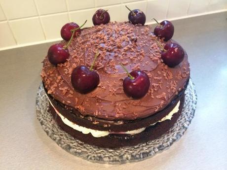 black forest cake easy dessert recipe chocolate cherry and cream gbbo