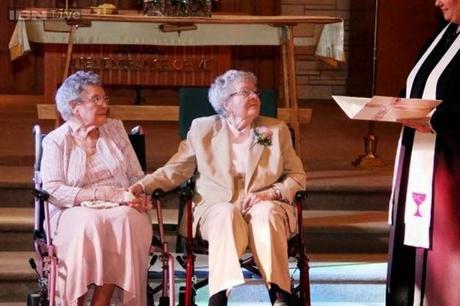 90 year old lesbians get married