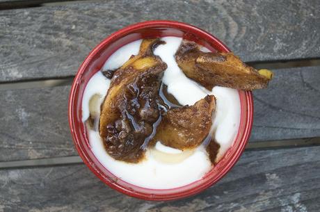 Roasted Spiced Pears with Dates and Provamel Natural Soya Yogurt