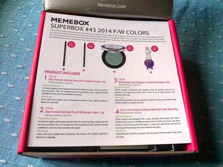 Memebox Superbox #43 2014 F/W Colors - Unboxing, Review and September Codes