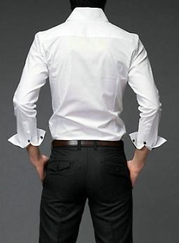 SlimOutlineDressShirtback mens fashion 