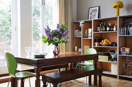 Dining table with lilac - Hoxton