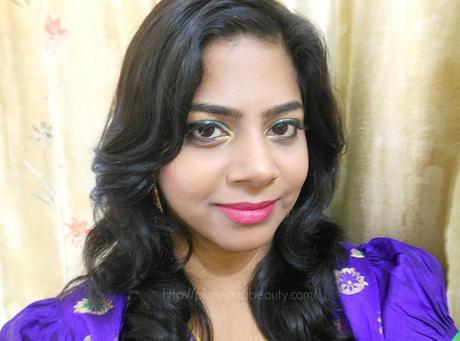 FOTD : Blue + Pink Festive Makeup