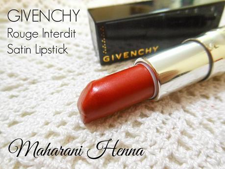 Givenchy Rouge Interdit Satin Lipstick Maharani Henna (41) : Review, Swatch, FOTD