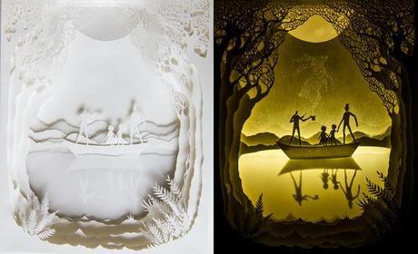 backlit paper sculptures 7