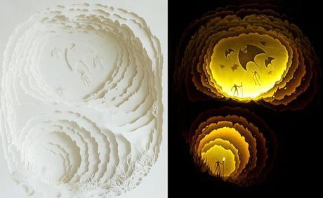 backlit paper sculptures 5