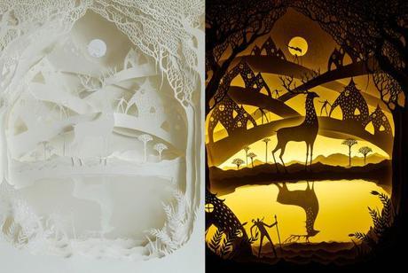 backlit paper sculptures 9