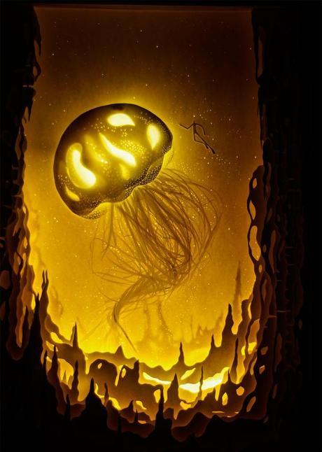 backlit paper sculptures 3