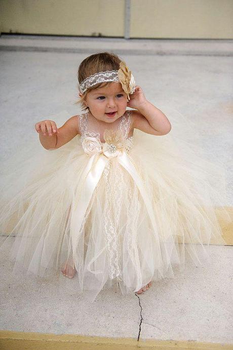 Adorable baby girl flower girl