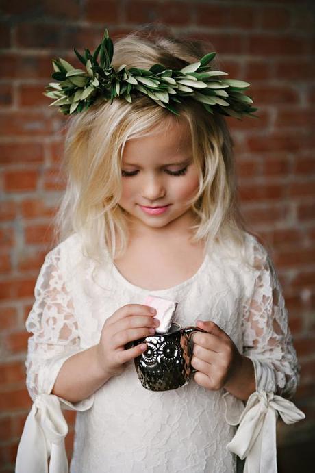 Boho lace flower girl