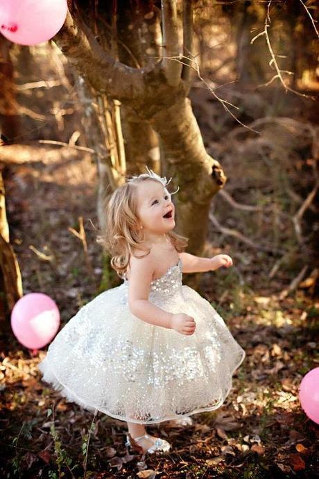 Sparkly Flower Girl Dress