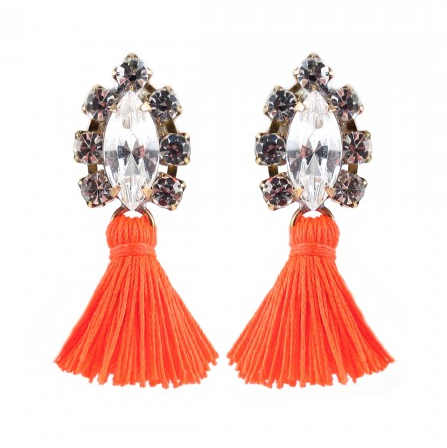 Amazing Coral Tassel Earrings