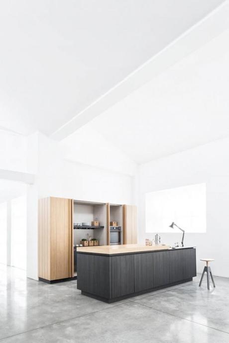 Minimal kitchen made of paper