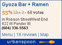 Gyoza Bar + Ramen on Urbanspoon
